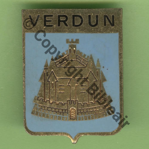 A0978 1965.83 EL.41 VERDUN METZ dore  DrP+Past lisse Dos Guilloche dore 27x36mm Src.Y.GENTY 3Eur10.16 